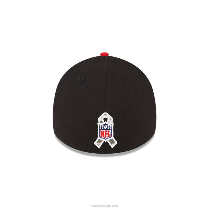 FFTN2175 New Era tampa bay buccaneers nfl salute to service boné preto 39thirty stretch fit