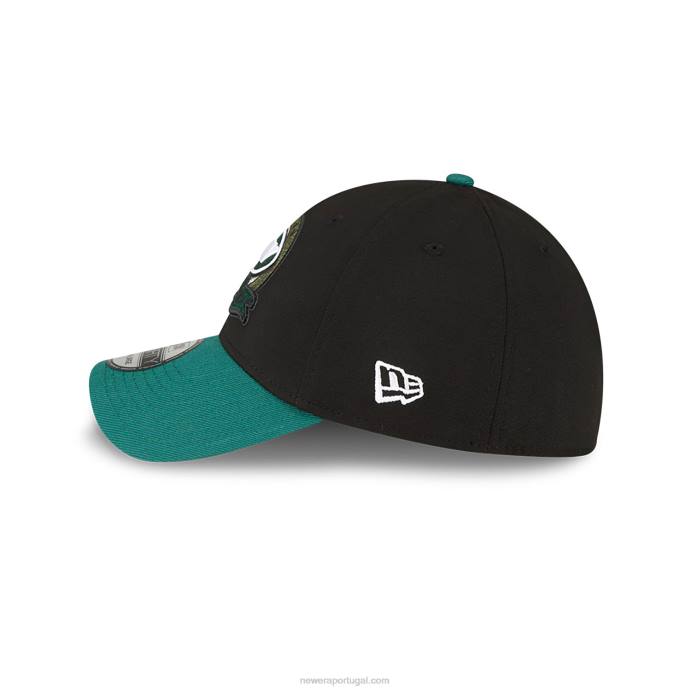 FFTN2178 New Era new yorks jets nfl salute to service boné preto 39thirty stretch fit