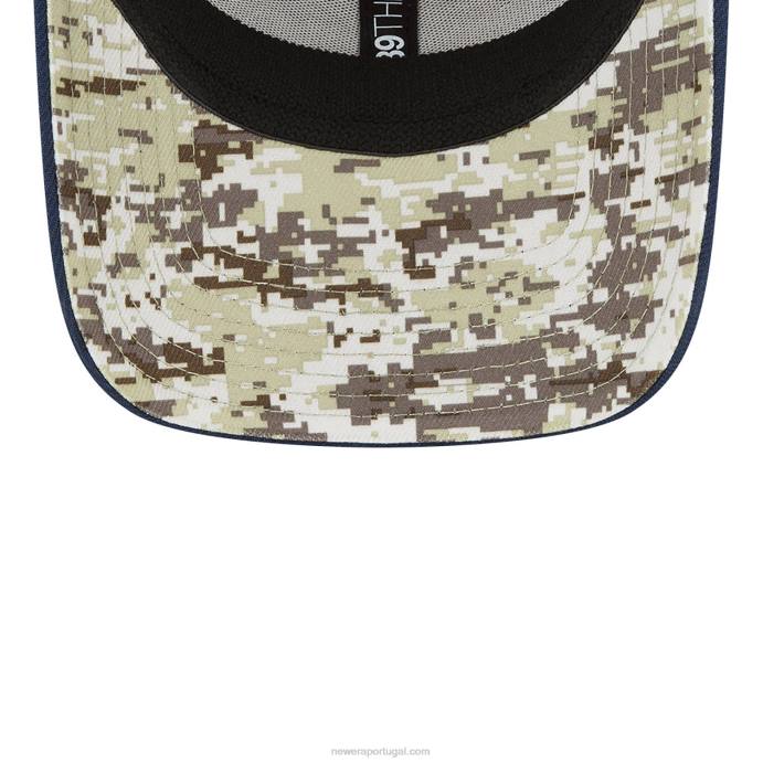 FFTN2184 New Era seattle seahawks nfl salute to service boné preto 39thirty stretch fit