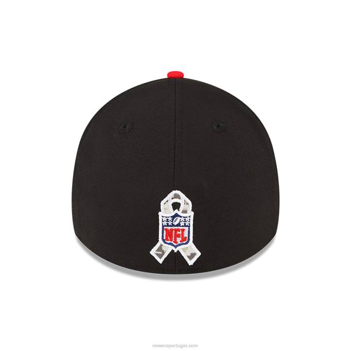 FFTN2187 New Era kansas city chiefs nfl salute to service boné preto 39thirty stretch fit