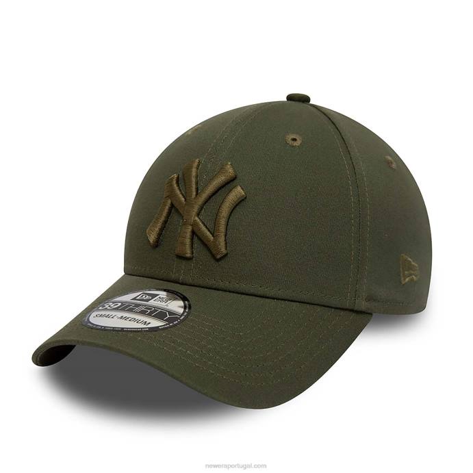 FFTN2189 New Era Boné New York Yankees League Essential Green 39thirty Stretch Fit