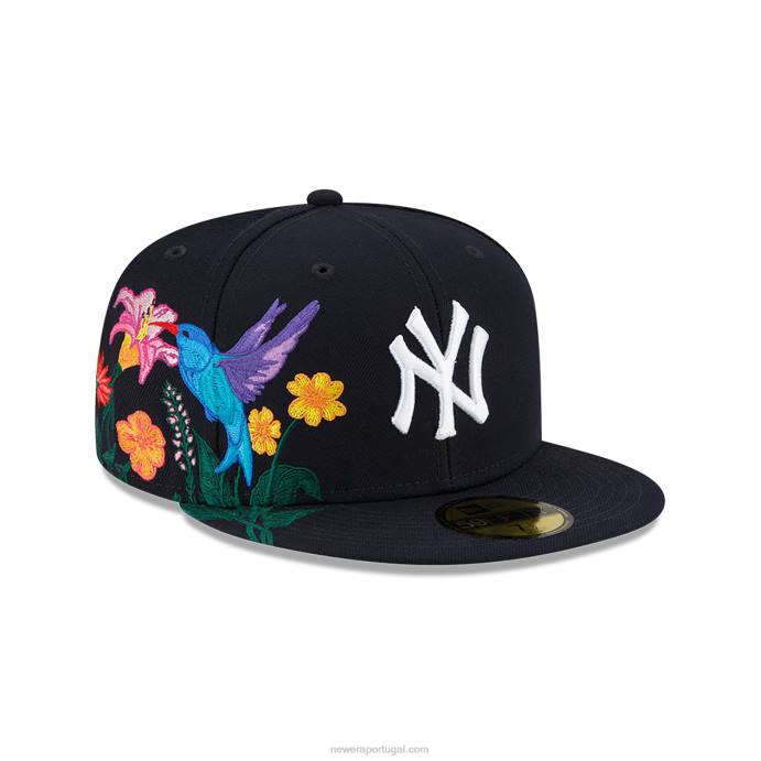 FFTN218 New Era boné ajustado New York Yankees mlb blooming navy 59fifty