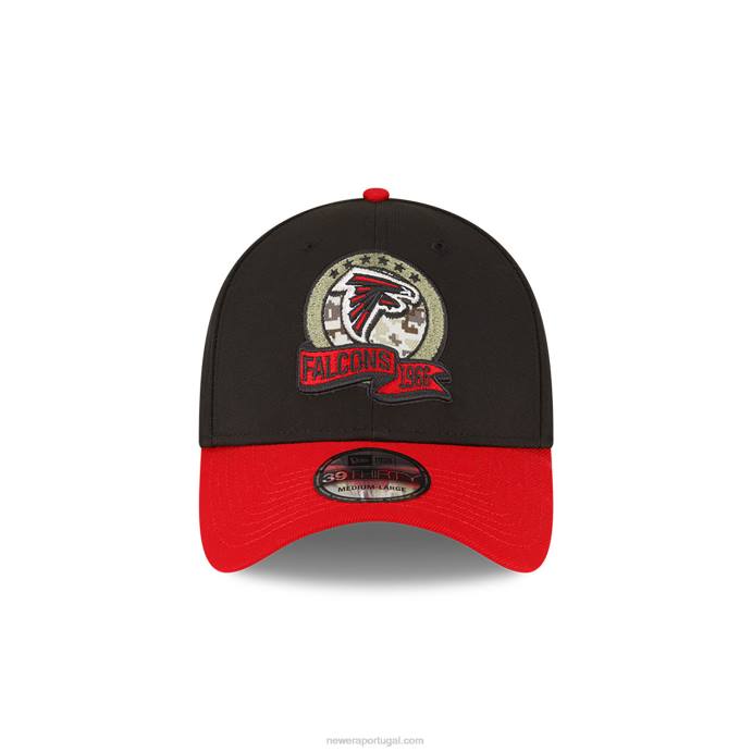 FFTN2190 New Era boné atlanta falcons nfl salute to service black 39thirty stretch fit
