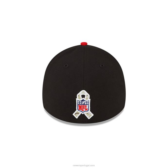 FFTN2190 New Era boné atlanta falcons nfl salute to service black 39thirty stretch fit