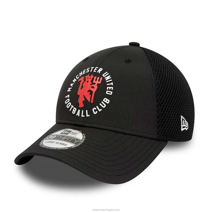 FFTN2195 New Era boné manchester united fc spacer preto 39thirty stretch fit