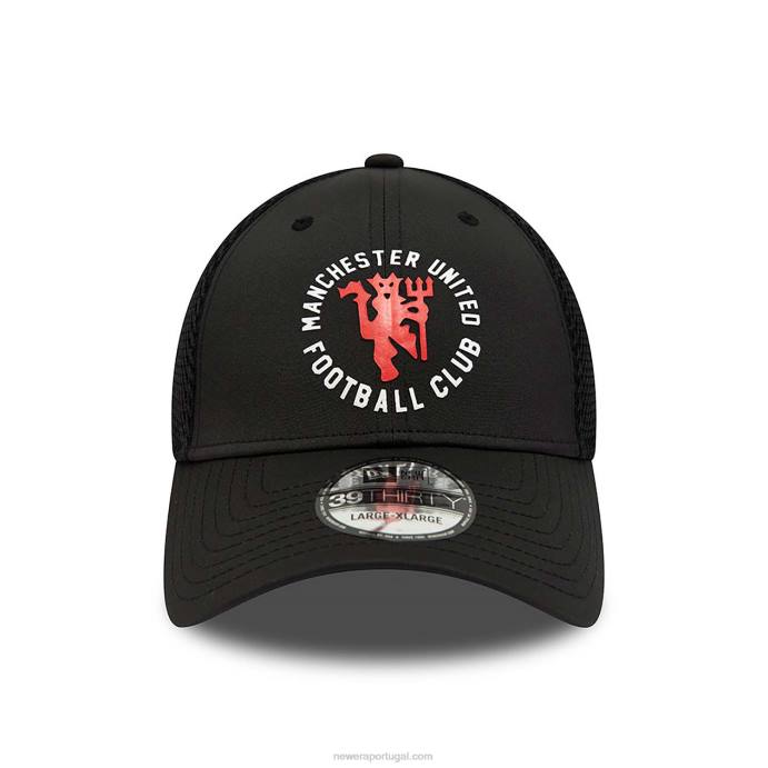FFTN2195 New Era boné manchester united fc spacer preto 39thirty stretch fit