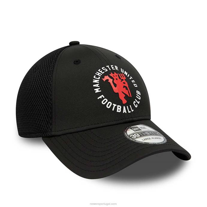 FFTN2195 New Era boné manchester united fc spacer preto 39thirty stretch fit