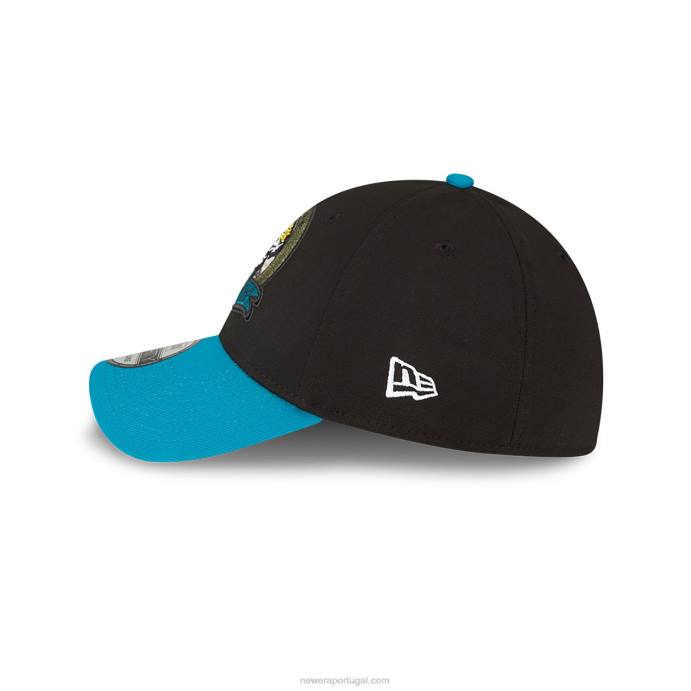 FFTN2196 New Era jacksonville jaguars nfl salute to service boné preto 39thirty stretch fit