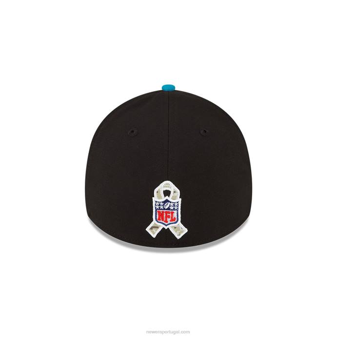 FFTN2196 New Era jacksonville jaguars nfl salute to service boné preto 39thirty stretch fit