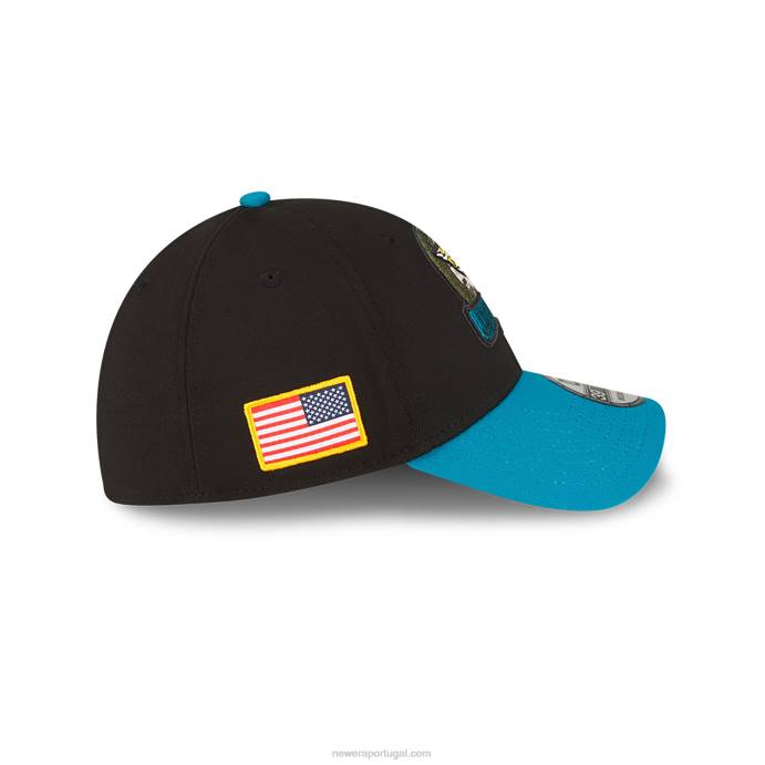 FFTN2196 New Era jacksonville jaguars nfl salute to service boné preto 39thirty stretch fit