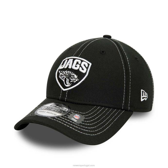 FFTN2199 New Era jacksonville jaguars nfl times preto boné 39thirty