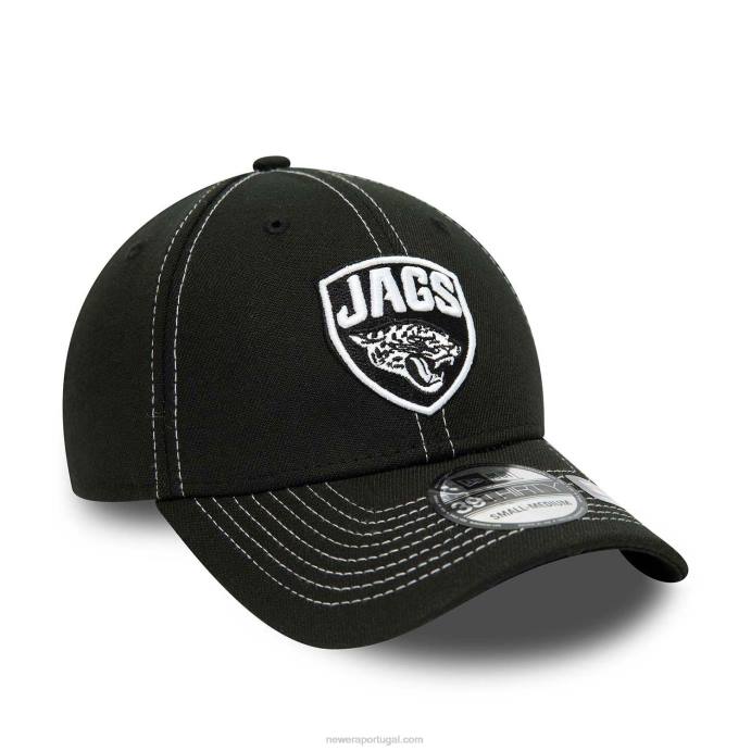 FFTN2199 New Era jacksonville jaguars nfl times preto boné 39thirty