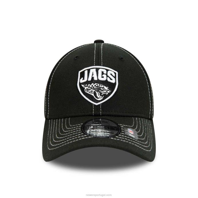 FFTN2199 New Era jacksonville jaguars nfl times preto boné 39thirty