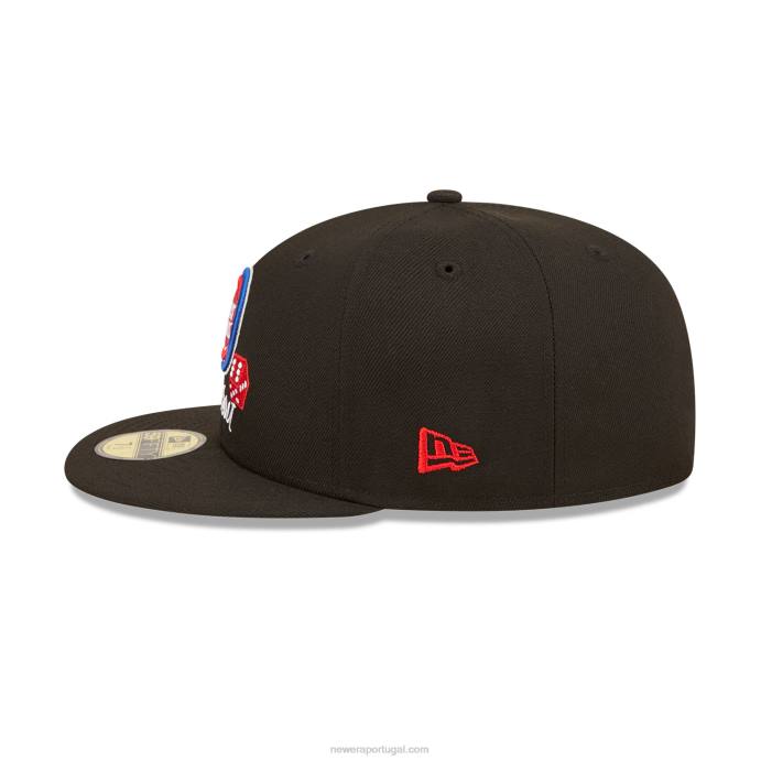 FFTN219 New Era tampa ajustada detroitpistons roller black 59fifty