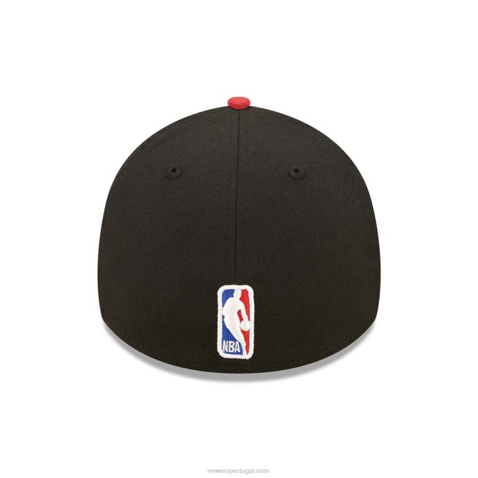 FFTN2202 New Era boné miami heat nba tip off 2022 preto 39thirty stretch fit