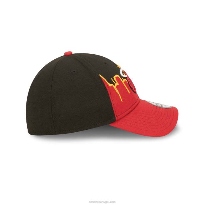 FFTN2202 New Era boné miami heat nba tip off 2022 preto 39thirty stretch fit
