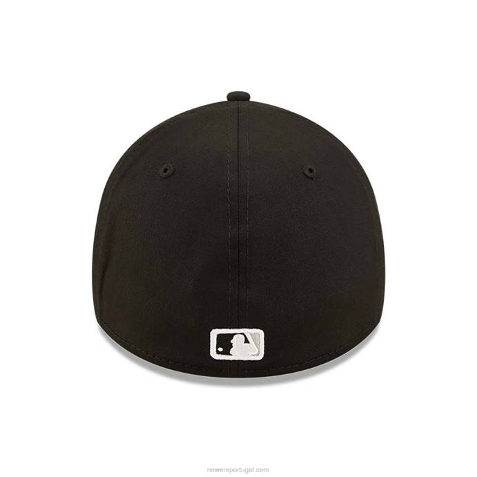 FFTN2203 New Era Boné Chicago White Sox Team Outline Black 39thirty Stretch Fit