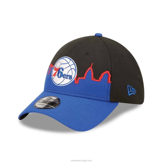 FFTN2204 New Era boné philadelphia 76ers nba 2022 tip off black 39thirty stretch fit