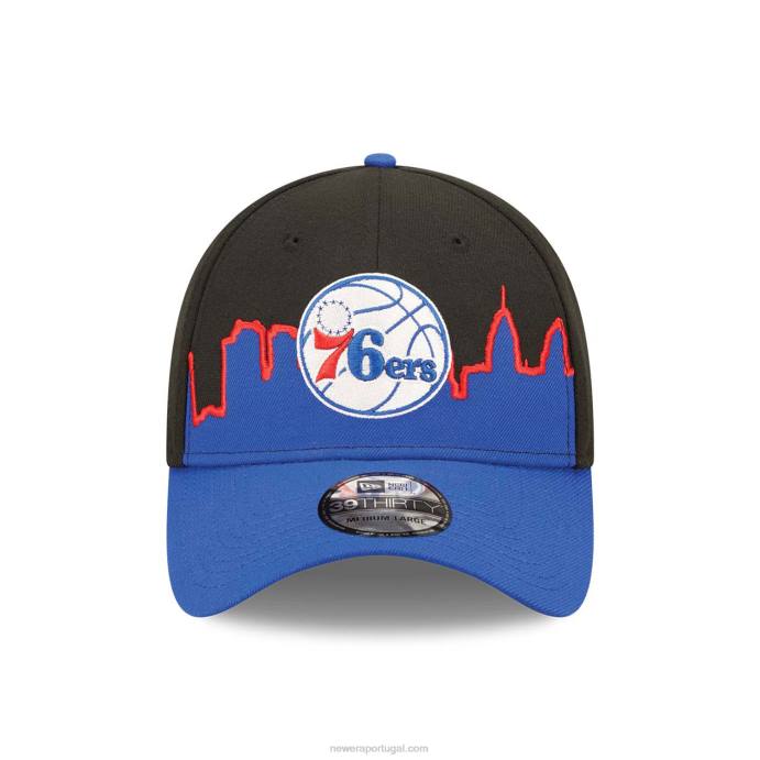 FFTN2204 New Era boné philadelphia 76ers nba 2022 tip off black 39thirty stretch fit