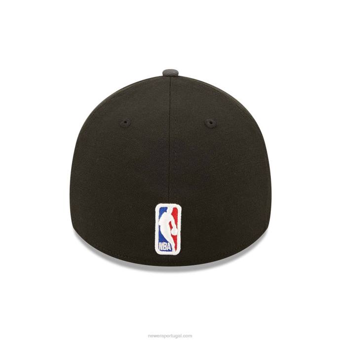 FFTN2206 New Era boné brooklyn nets nba tip off 2022 preto 39thirty stretch fit