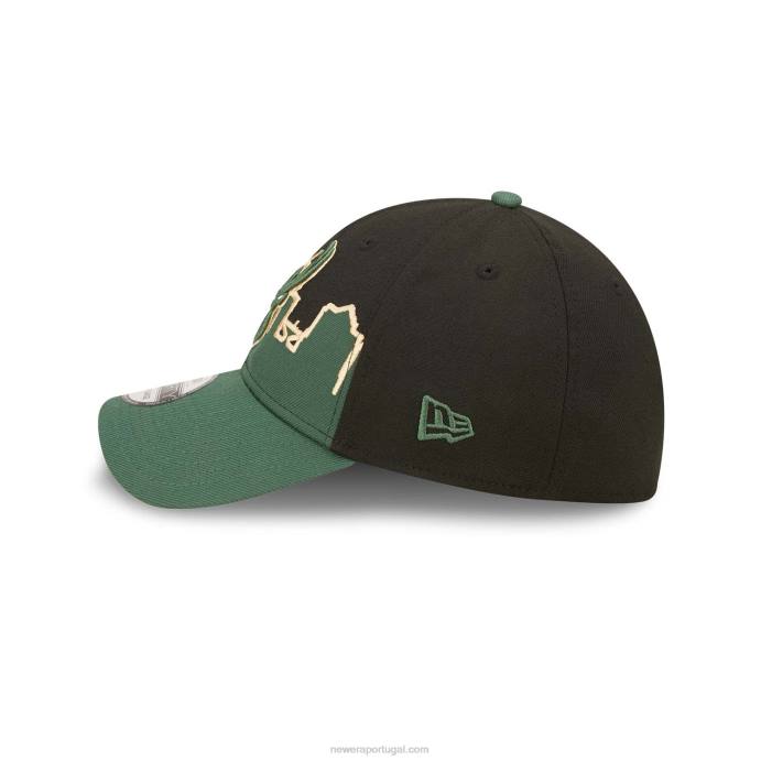 FFTN2210 New Era boné milwaukee bucks nba tip off 2022 preto 39thirty stretch fit