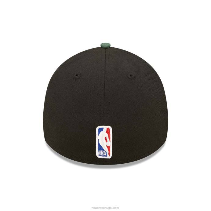 FFTN2210 New Era boné milwaukee bucks nba tip off 2022 preto 39thirty stretch fit