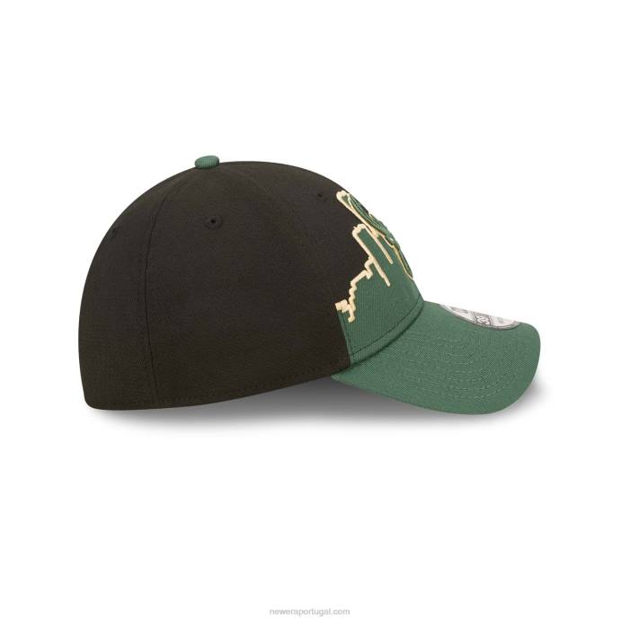FFTN2210 New Era boné milwaukee bucks nba tip off 2022 preto 39thirty stretch fit