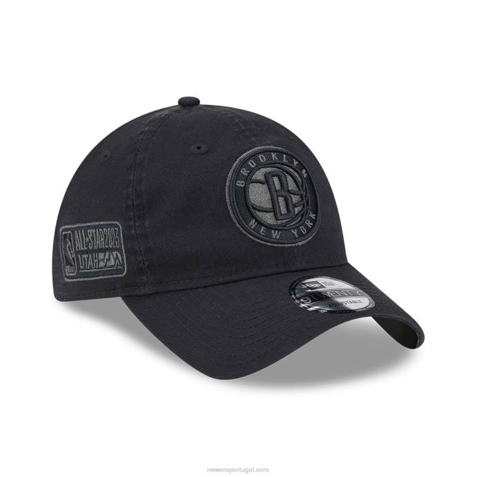 FFTN2212 New Era brooklyn nets nba all star game black 9twenty boné ajustável