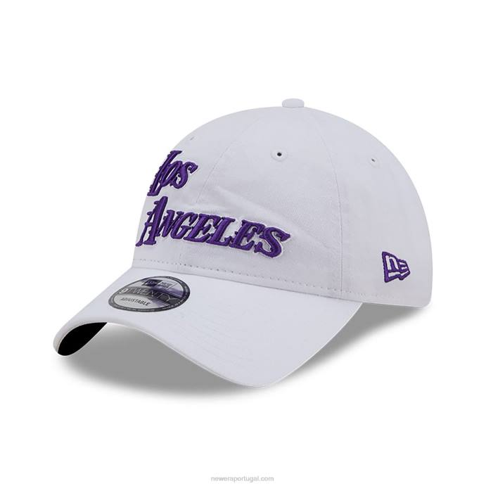 FFTN2216 New Era Boné La Lakers Autentics City Edition Branco 9Twenty Ajustável