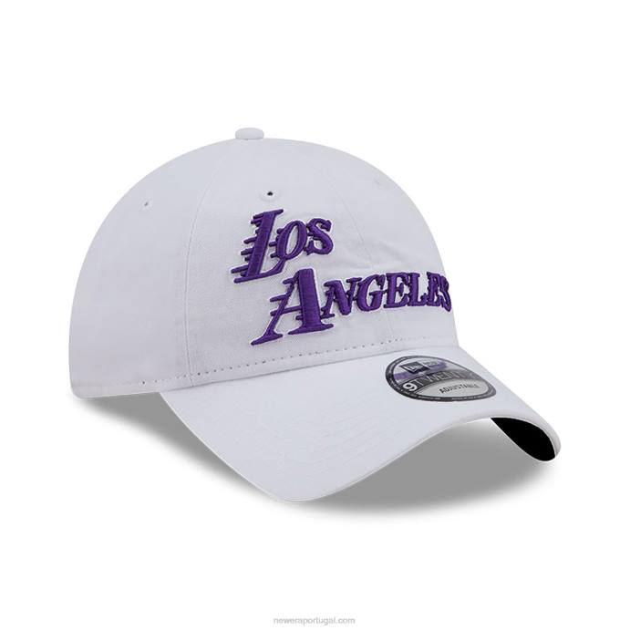 FFTN2216 New Era Boné La Lakers Autentics City Edition Branco 9Twenty Ajustável