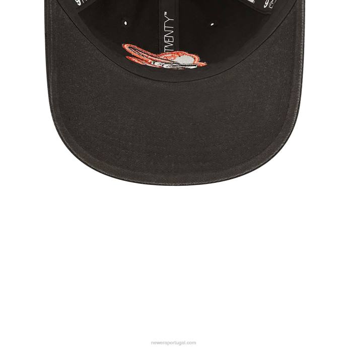FFTN2217 New Era boné ajustável baltimore orioles team patch preto 9twenty