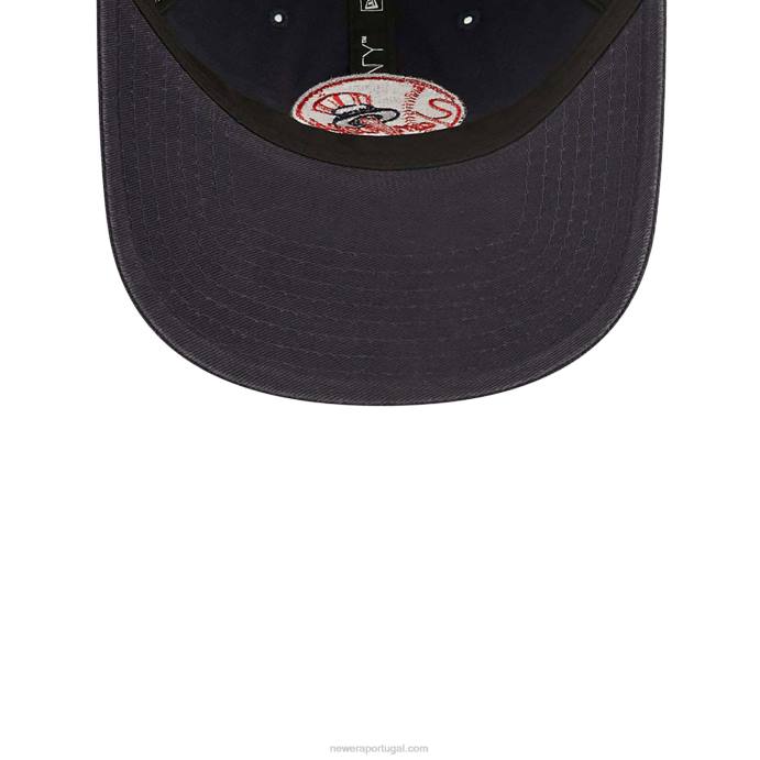FFTN2220 New Era boné ajustável New York Yankees Team Patch Blue 9Twenty