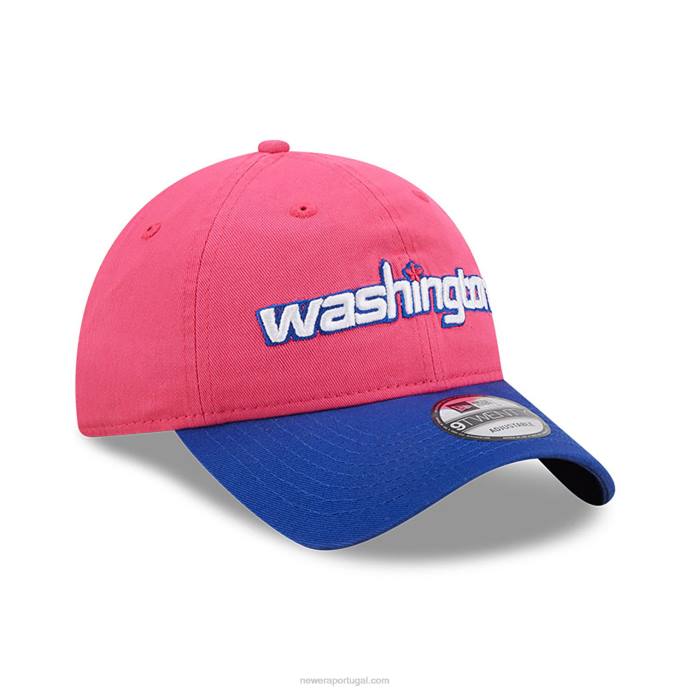 FFTN2222 New Era Boné ajustável Washington Wizards Authentic Edition rosa 9Twenty
