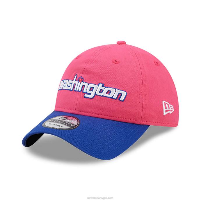 FFTN2222 New Era Boné ajustável Washington Wizards Authentic Edition rosa 9Twenty