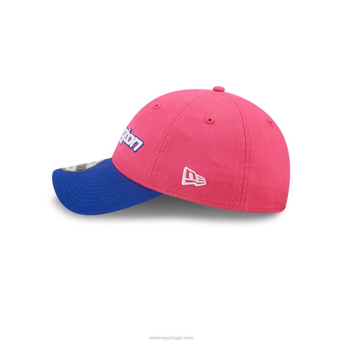 FFTN2222 New Era Boné ajustável Washington Wizards Authentic Edition rosa 9Twenty
