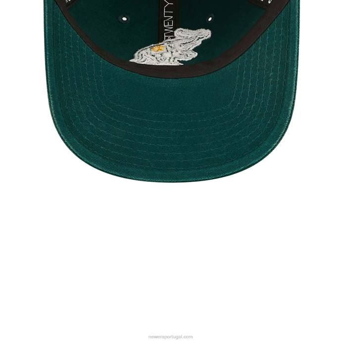 FFTN2223 New Era Boné ajustável Oakland Athletics Team Patch Green 9Twenty