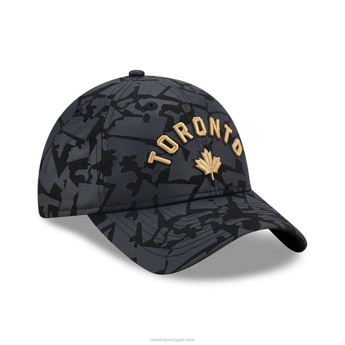 FFTN2225 New Era boné toronto raptors authentics city edition cinza escuro 9twenty ajustável