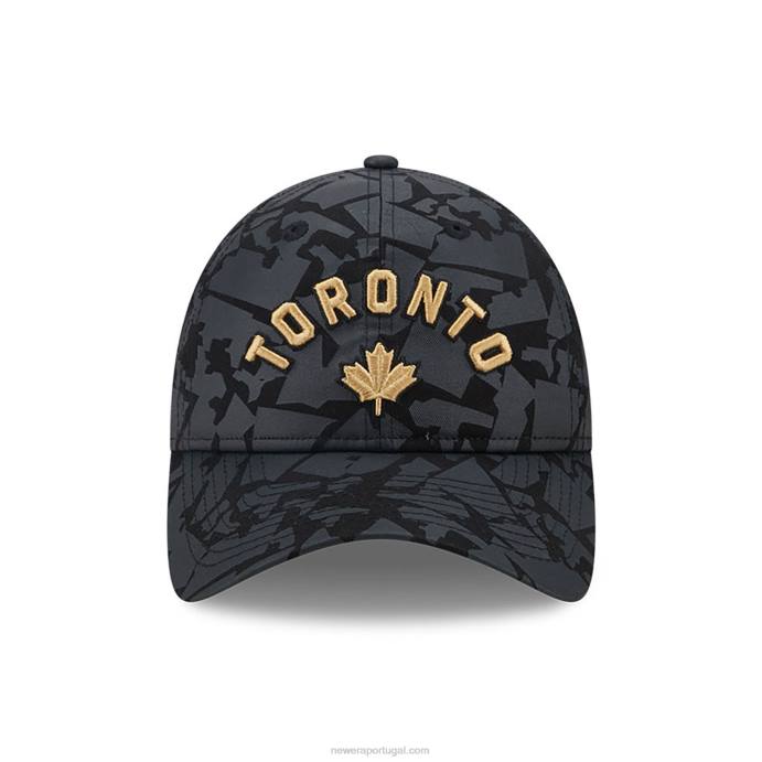 FFTN2225 New Era boné toronto raptors authentics city edition cinza escuro 9twenty ajustável