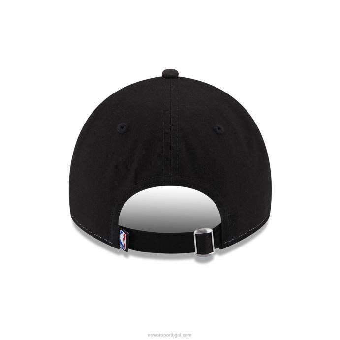 FFTN2227 New Era chicago bulls nba back half black 9twenty boné ajustável