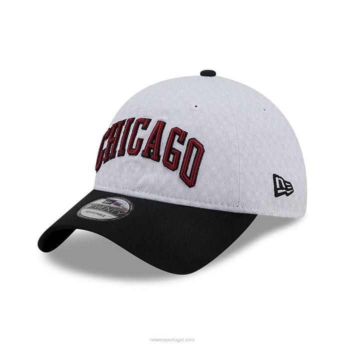 FFTN2228 New Era chicago bulls authentics city edition branco 9twenty boné ajustável