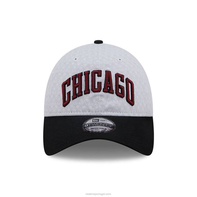 FFTN2228 New Era chicago bulls authentics city edition branco 9twenty boné ajustável