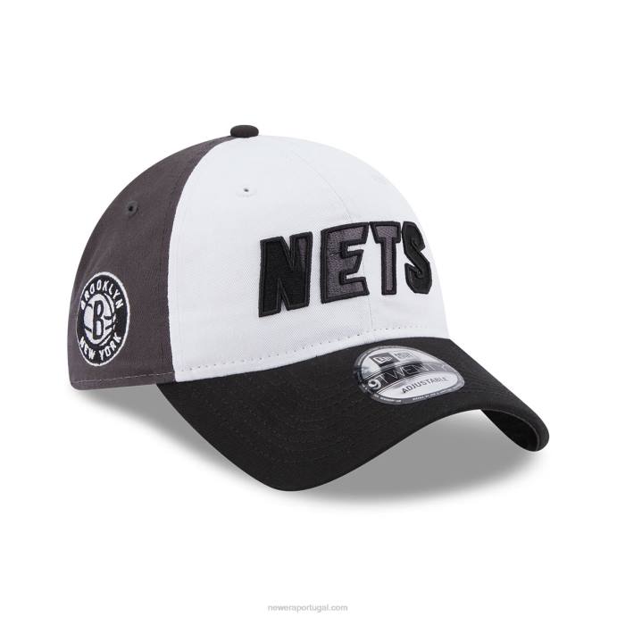 FFTN2230 New Era brooklyn nets nba back half black 9twenty boné ajustável