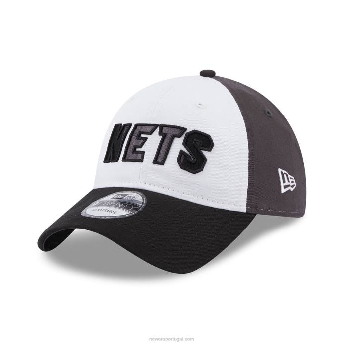 FFTN2230 New Era brooklyn nets nba back half black 9twenty boné ajustável