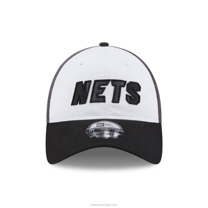 FFTN2230 New Era brooklyn nets nba back half black 9twenty boné ajustável