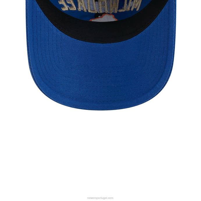 FFTN2231 New Era boné ajustável milwaukee bucks authentics city edition azul 9twenty