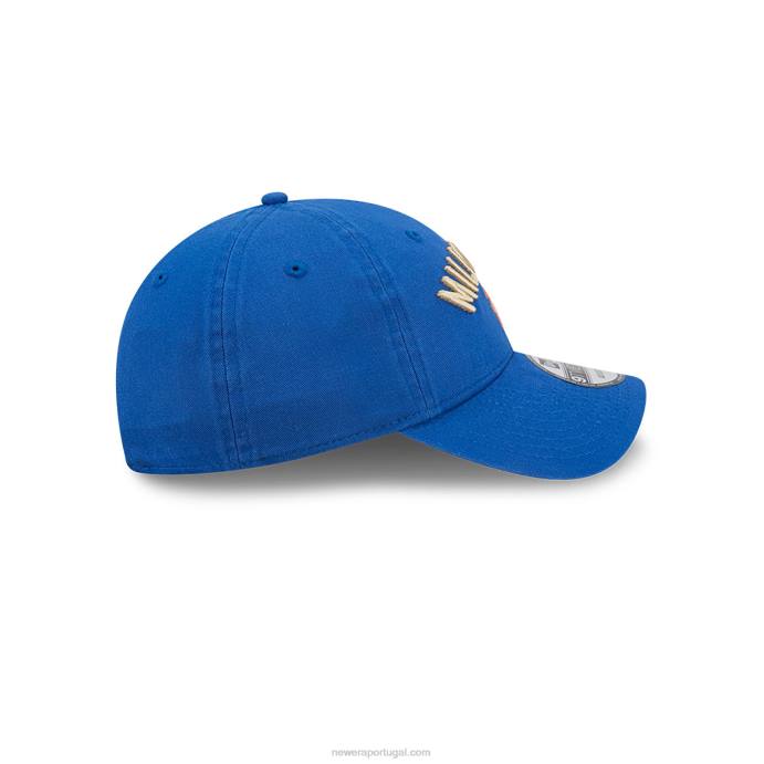 FFTN2231 New Era boné ajustável milwaukee bucks authentics city edition azul 9twenty