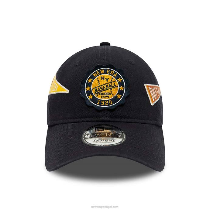 FFTN2232 New Era boné ajustável Heritage all over patch azul 9twenty