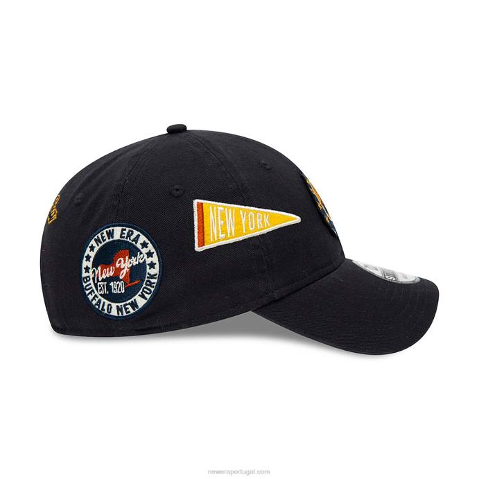 FFTN2232 New Era boné ajustável Heritage all over patch azul 9twenty