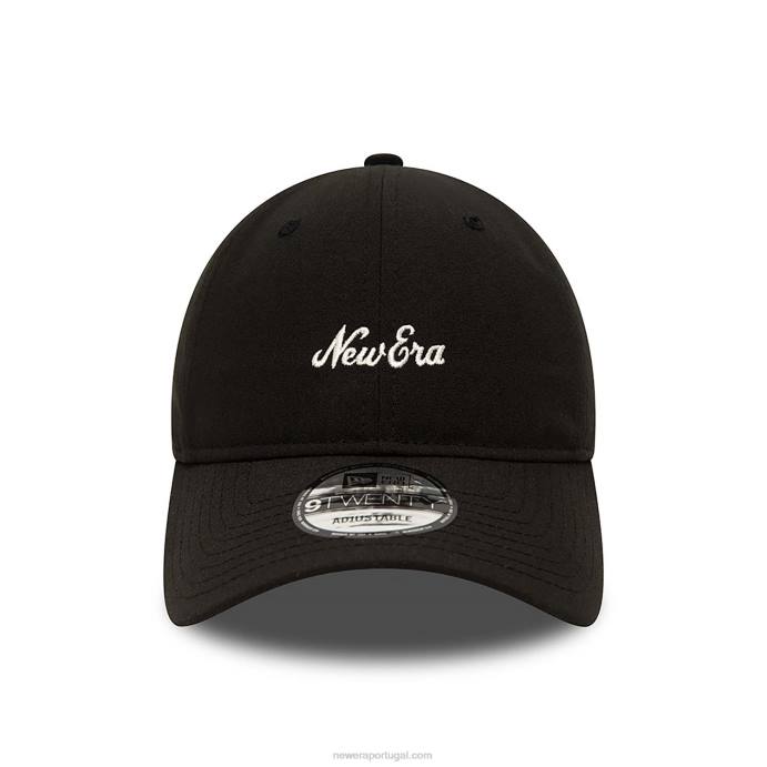 FFTN2238 New Era boné ajustável Heritage script repreve preto 9twenty