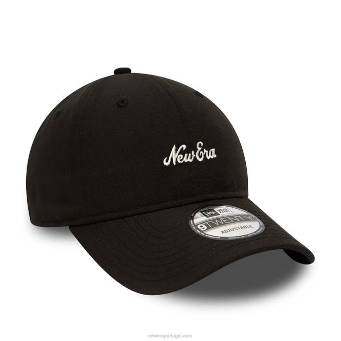 FFTN2238 New Era boné ajustável Heritage script repreve preto 9twenty